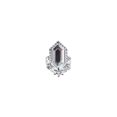 Make.N Crystal Bouquet Swarovski Frame Parts set Long Hexagon Frame set (08-2Silver) | Make.N