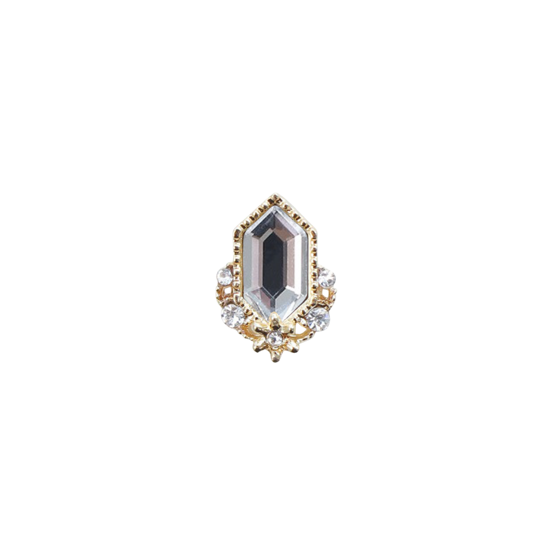Make.N Crystal Bouquet Swarovski Frame Parts set Long Hexagon Frame set (08-2Gold) | Make.N