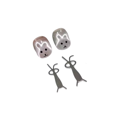 Ijzeren Cat eye Bunny-tool – Konijn design Krom oortje | The BLOOOM