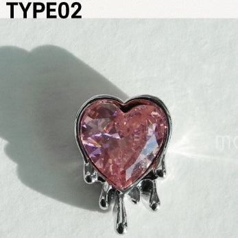 Make.N X Pochit Heart Crush Parts 87.2 Drip Heart Nail Charm | Make.N