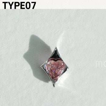 Make.N X Pochit Heart Crush Parts 87.7 Framed Heart Nail Charm | Make.N