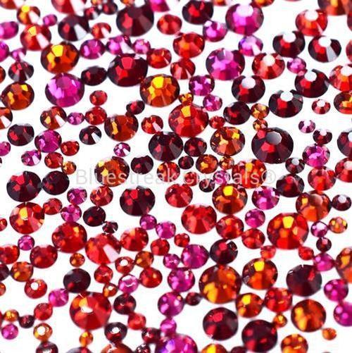 Preciosa Flatback Crystals Mix Chilli Red | Bluestreak Crystals