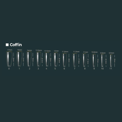 RIPOSO Just 10 Tip Coffin Clear 504 pcs | Risposo