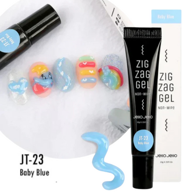 Zig zag 3D gel (No wipe) JT-23 Baby Blue | Jello jello