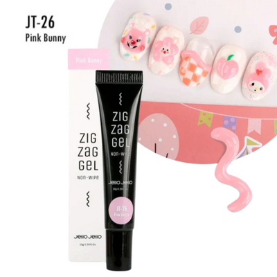 Zig zag 3D gel (No wipe) JT-26 Pink Bunny | Jello jello