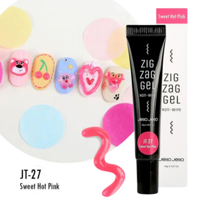 Zig zag 3D gel (No wipe) JT-27 Sweet Hot Pink | Jello jello