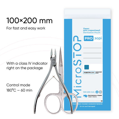 MicroSTOP PROzori Sterilisatiezakjes met Indicator - 100 pcs 100x200 | MicroSTOP