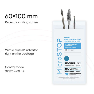 MicroSTOP WHITE Sterilisatiezakjes met Indicator - 100 pcs 60x100 | MicroSTOP