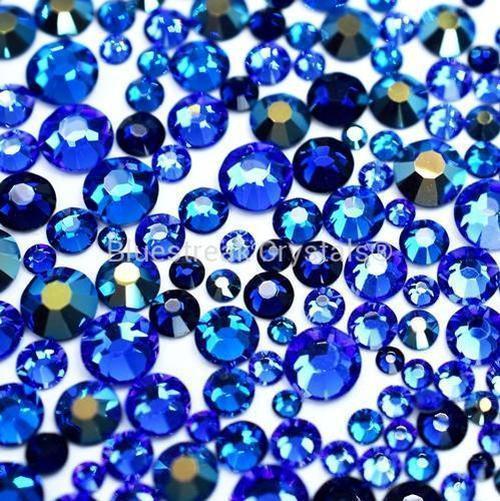 Preciosa Flatback Crystals Mix Ocean Blue | Bluestreak Crystals