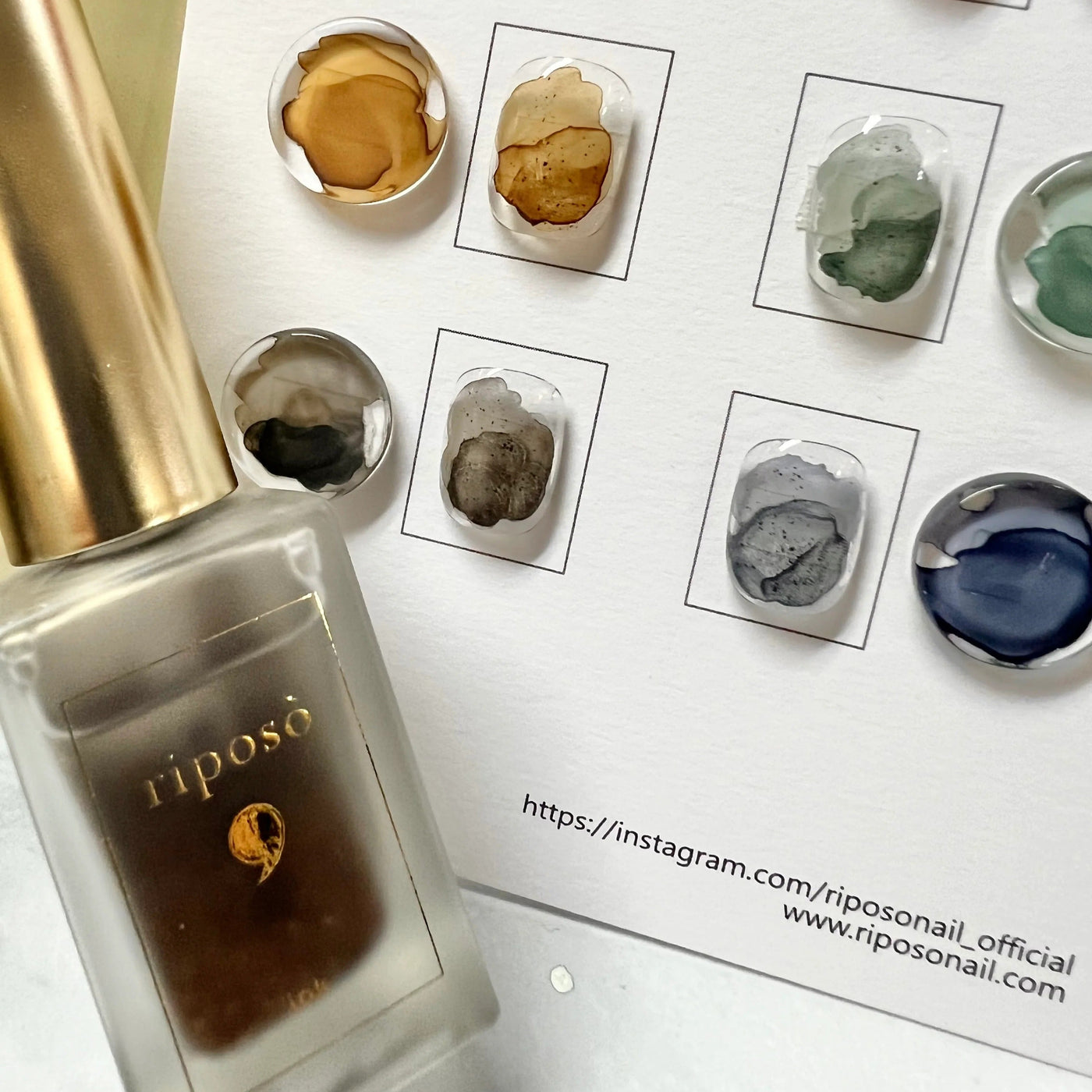 RIPOSO Mute Ink Collection 6pcs/set + Seasoning Glitter ink | Riposo