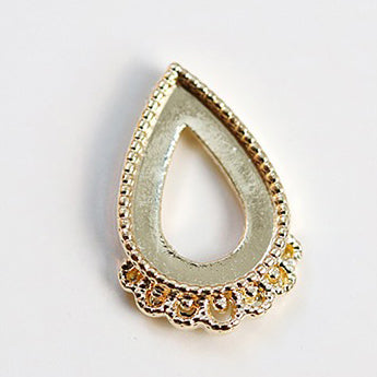 Make.N Corner Lace Swarovski Frame Parts Gold en Silver Teardrop Stone Fram set (08-3Gold) | Make.N