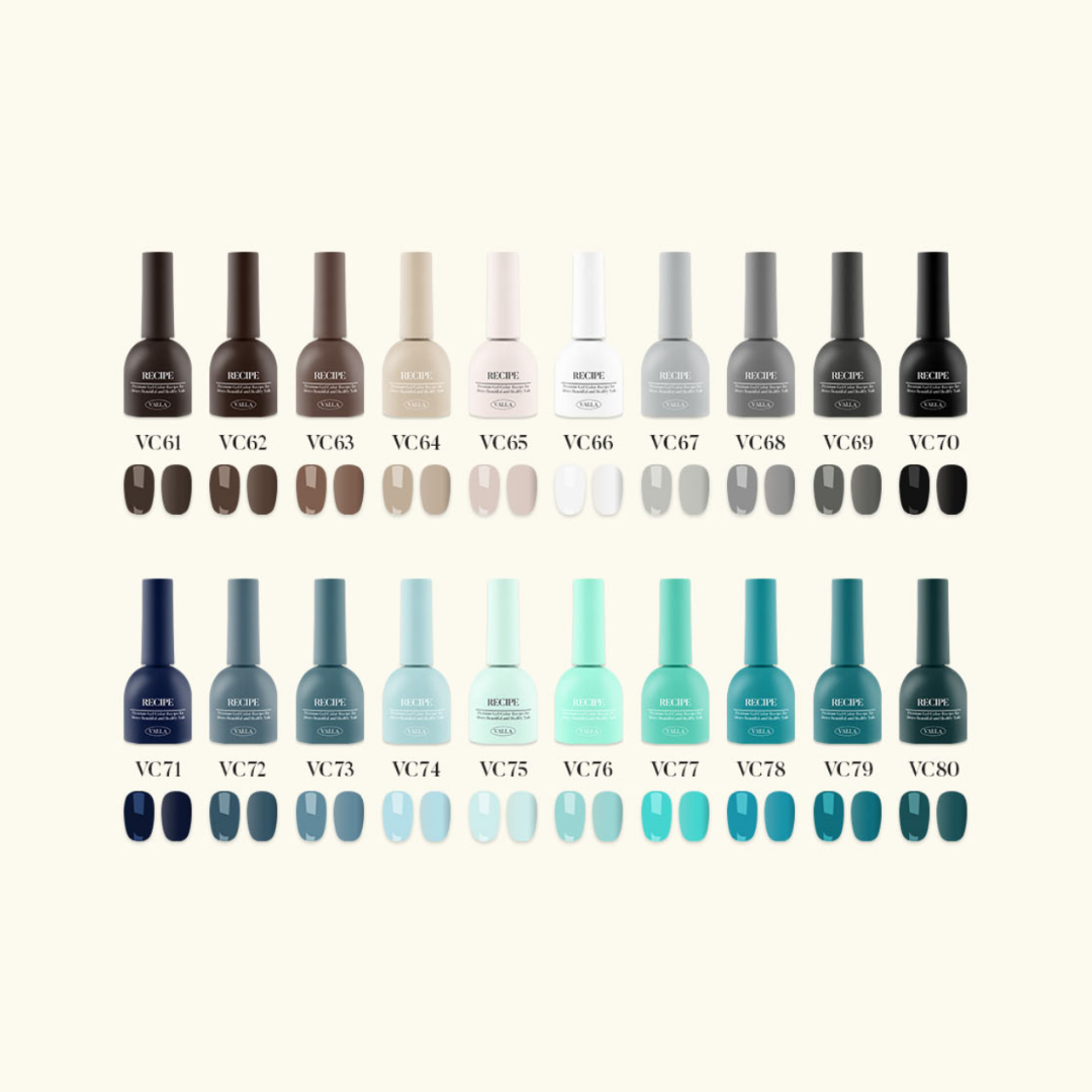 VALLA Solid 100 Non-Wipe Color Collection 100pcs/set | Valla