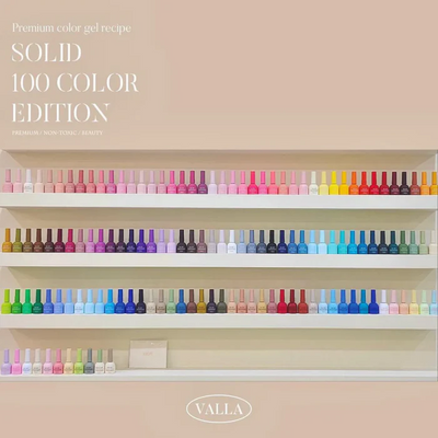 VALLA Solid 100 Non-Wipe Color Collection 100pcs/set | Valla
