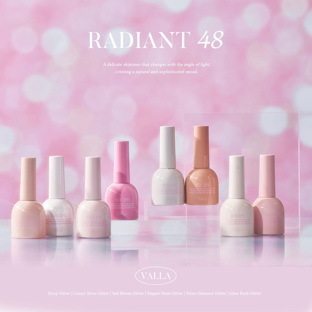 VALLA Glitter RADIANT 48 Edition 4 Elegant Nude Glitter set | Valla