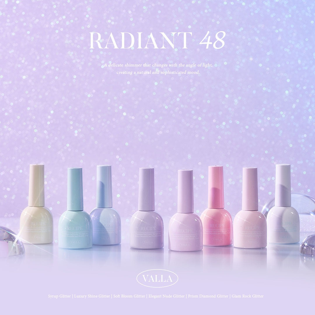 VALLA RADIANT 48 Edition 3 Soft Bloom Glitter set | Valla