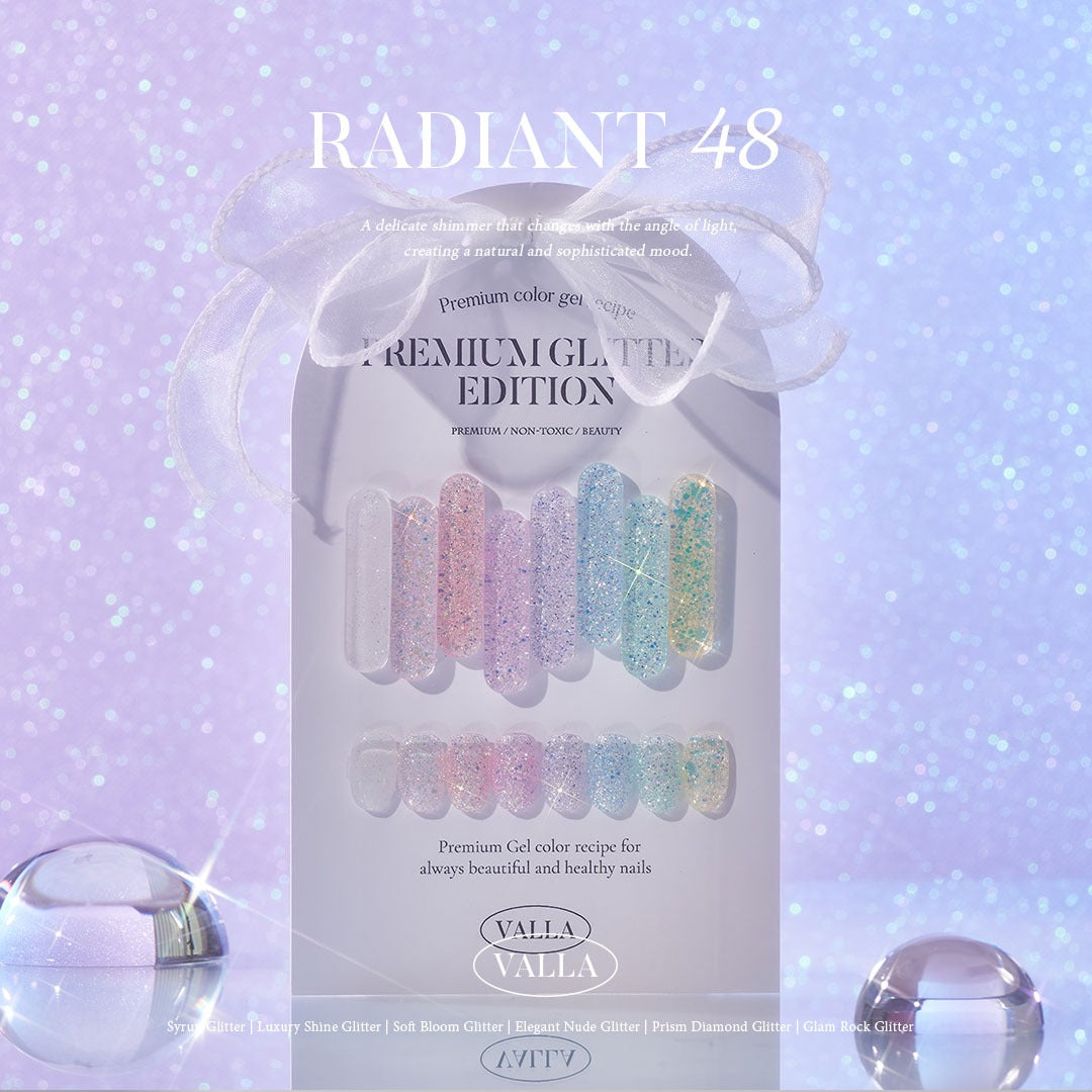 VALLA RADIANT 48 Edition 3 Soft Bloom Glitter set | Valla
