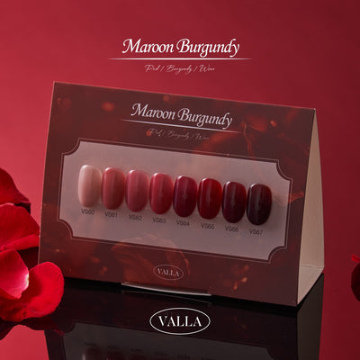 VALLA Maroon Burgundy Collection 8pcs | Valla