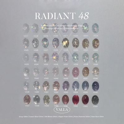 VALLA Glitter RADIANT 48 Edition Full SET 48pcs | Valla