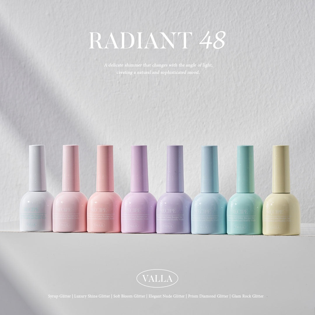 VALLA RADIANT 48 Edition 3 Soft Bloom Glitter set | Valla