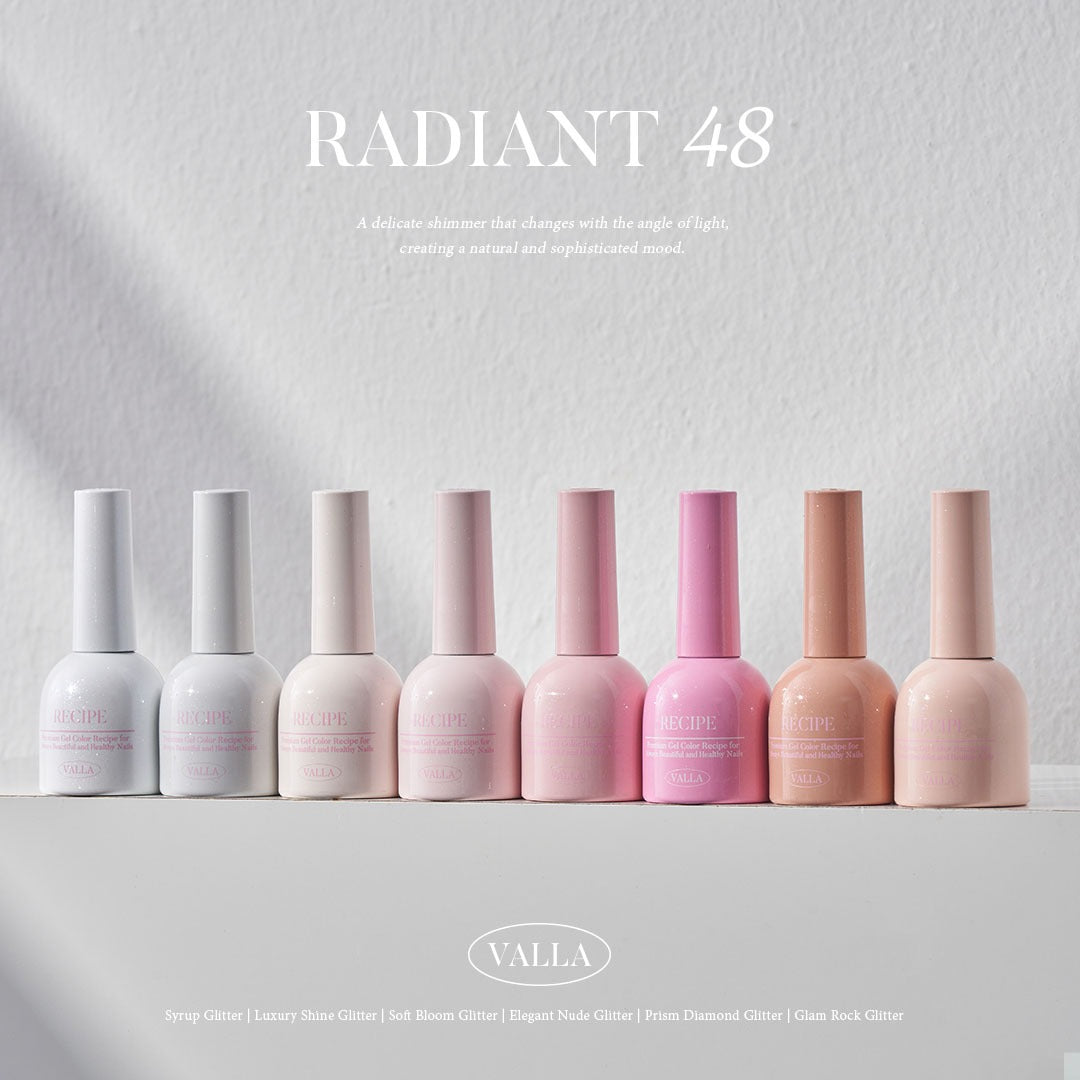 VALLA Glitter RADIANT 48 Edition 4 Elegant Nude Glitter set | Valla