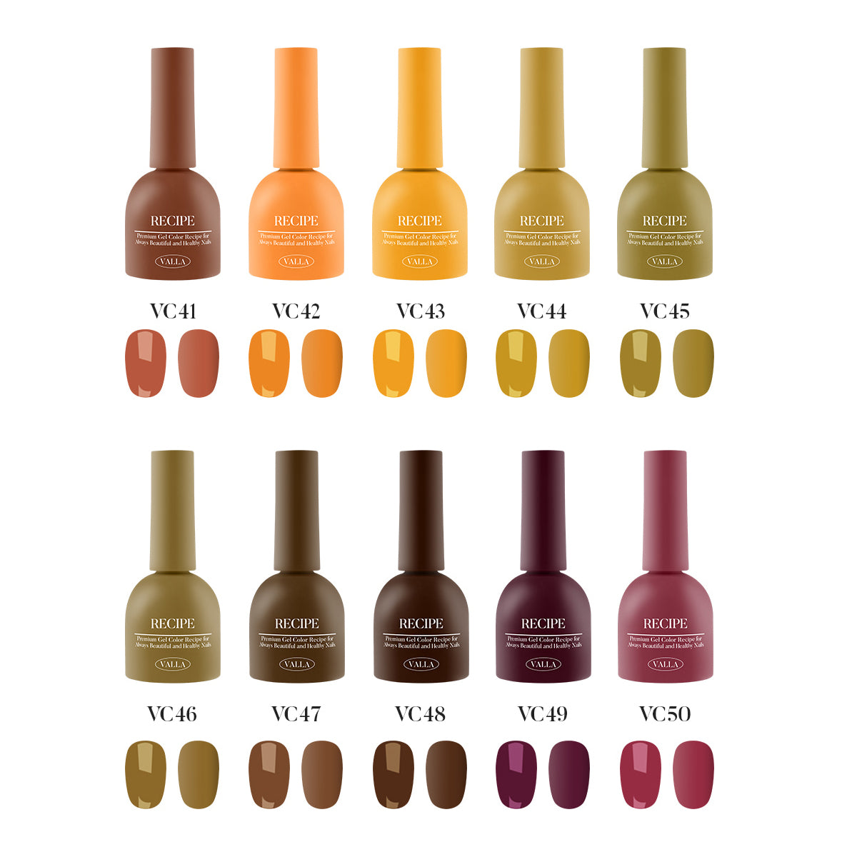 VALLA Solid gel Khaki brown collection | Valla