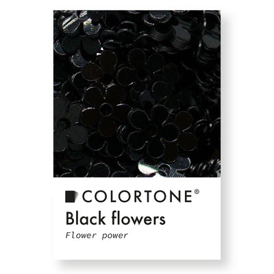 Black Flowers - Inlay Glitter