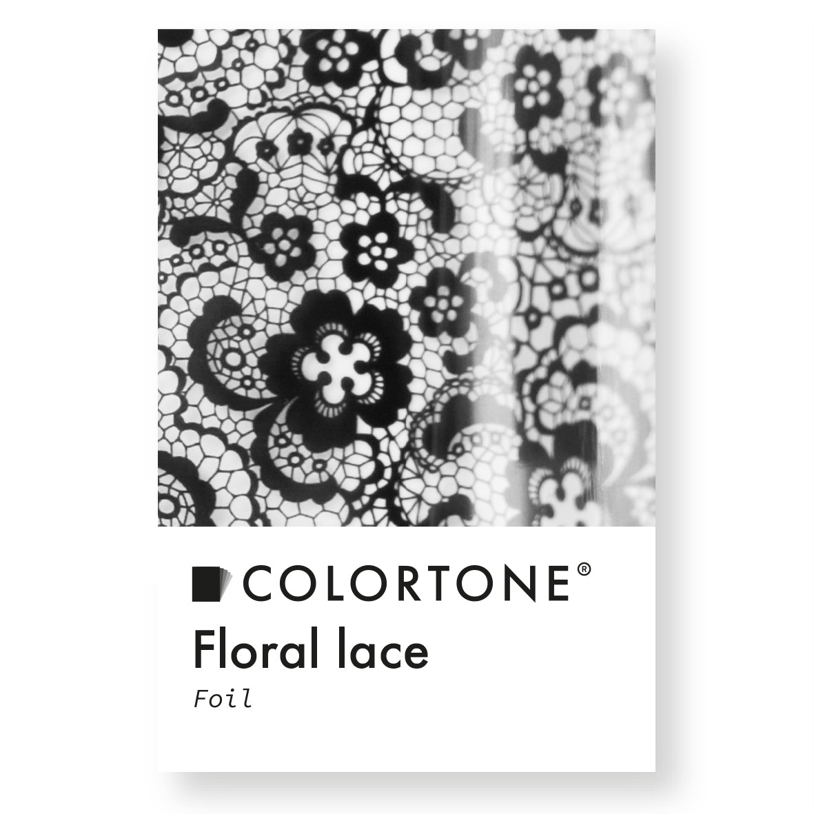 Floral Lace Foil - Zwart