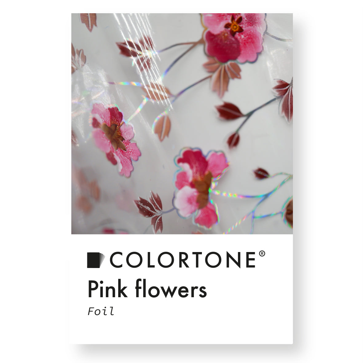 Clear Pink Flowers Foil - Multicolor | Colortone