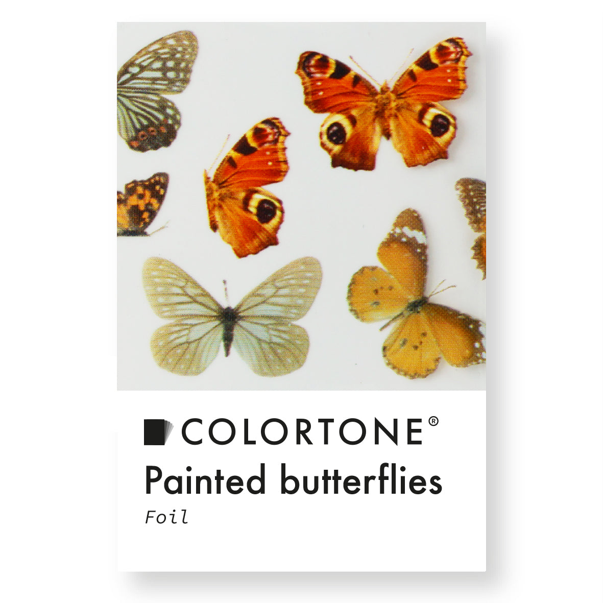 Clear Painted Butterflies Foil - Multicolor | Colortone