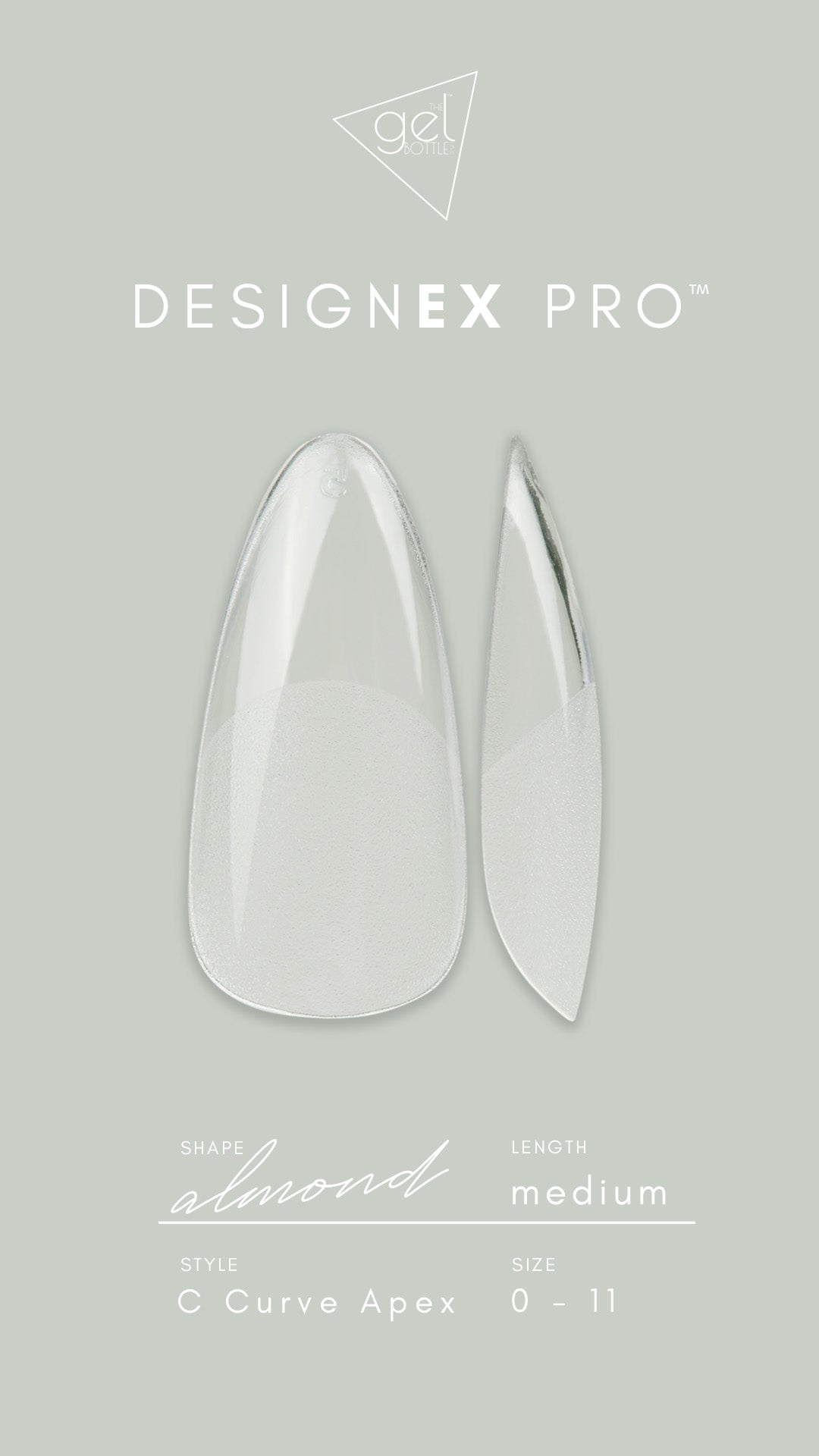 DesignEx Pro Medium Almond Tips | The GelBottle