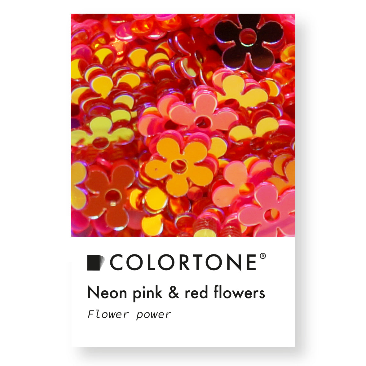 Neon Pink & Red Flowers - Accent Glitter | Colortone