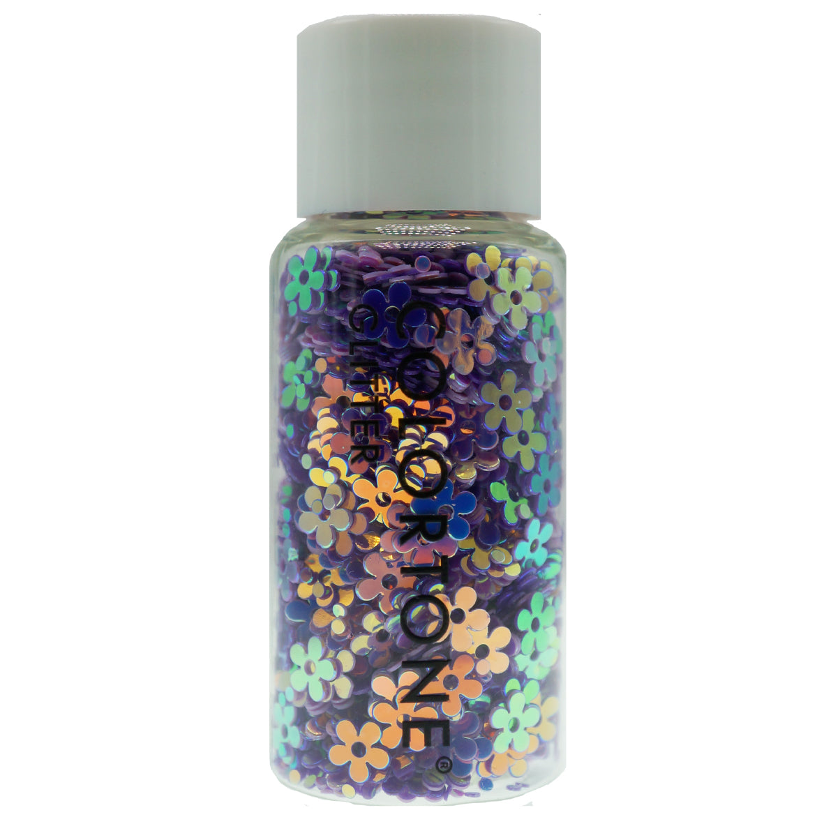 Purple & Lilac Flowers - Inlay Glitter Flesje | Colortone