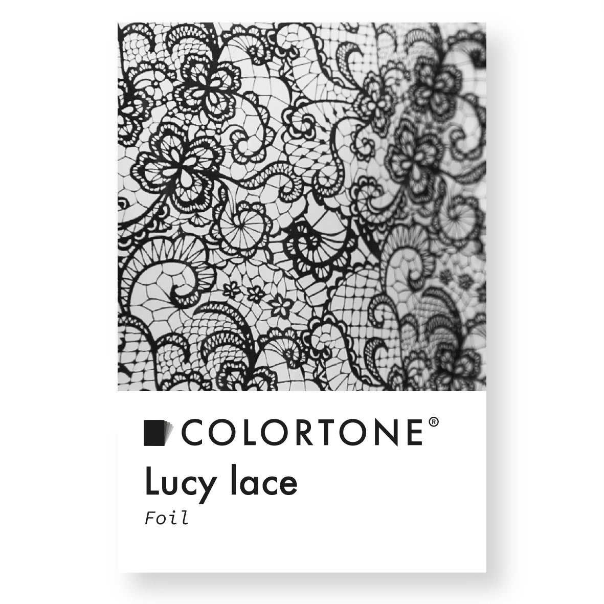 Lucy Lace Foil - Zwart | Colortone