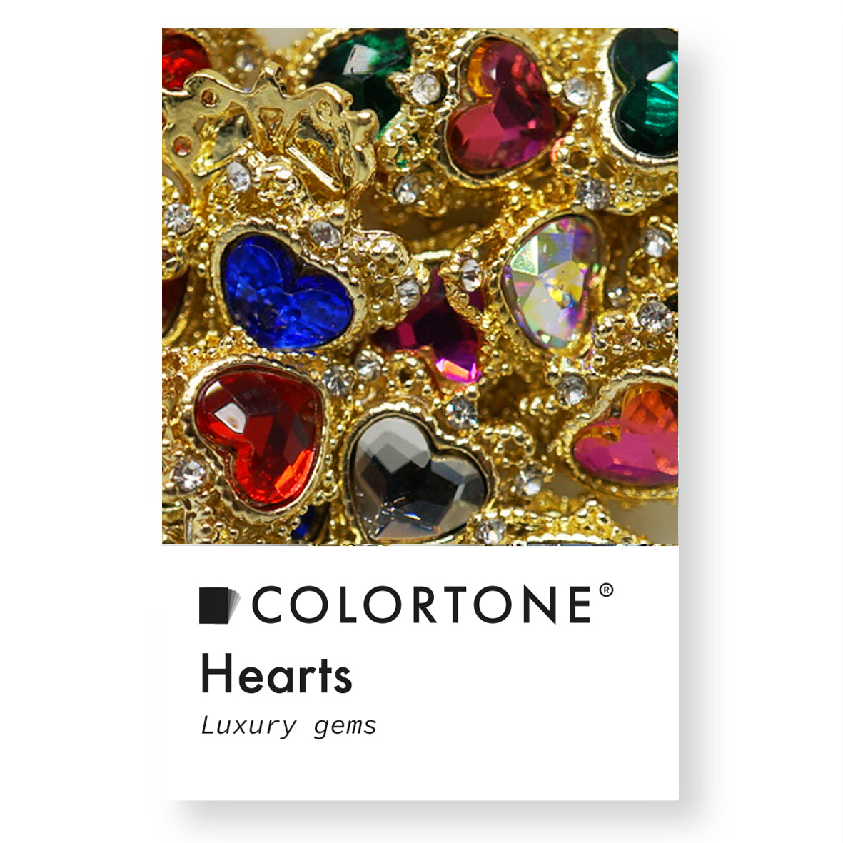 Hearts Gold Luxury Gems - Multicolor | Colortone