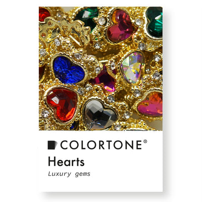 Hearts Gold Luxury Gems - Multicolor