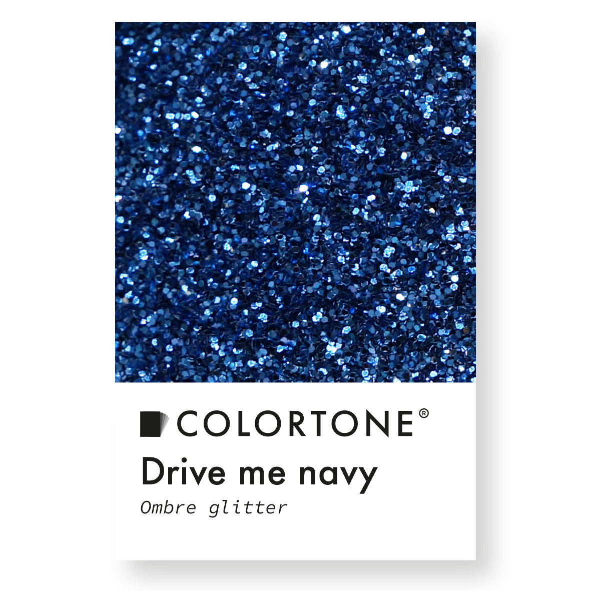 Drive Me Navy Ombre Glitter - Blauw