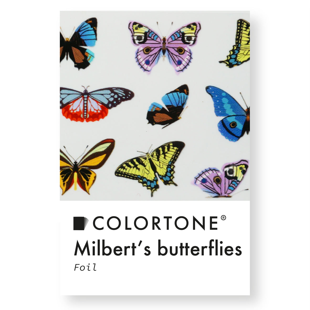 Clear Milbert's Butterflies Foil - Multicolor | Colortone