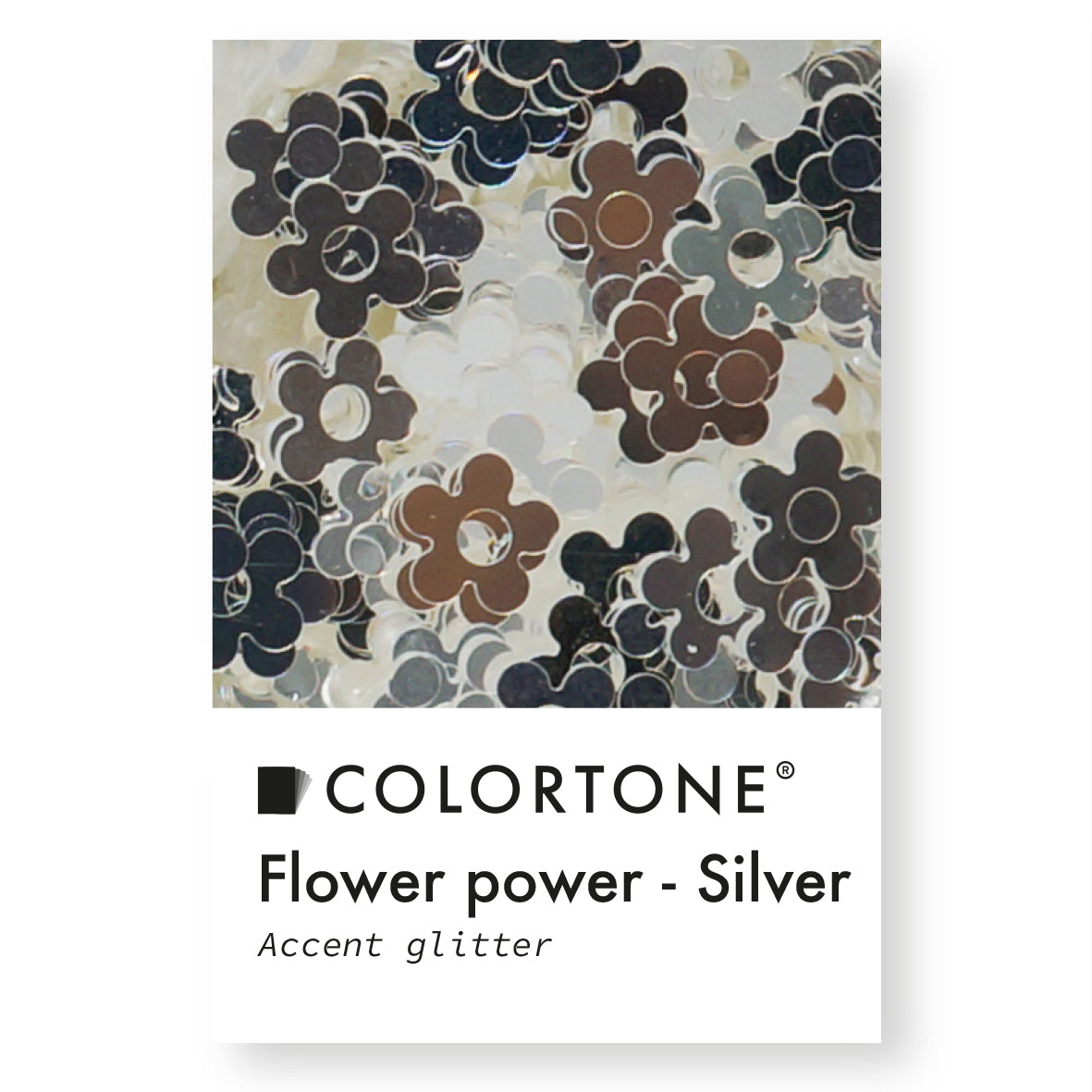 Flower Power Silver - Accent Glitter