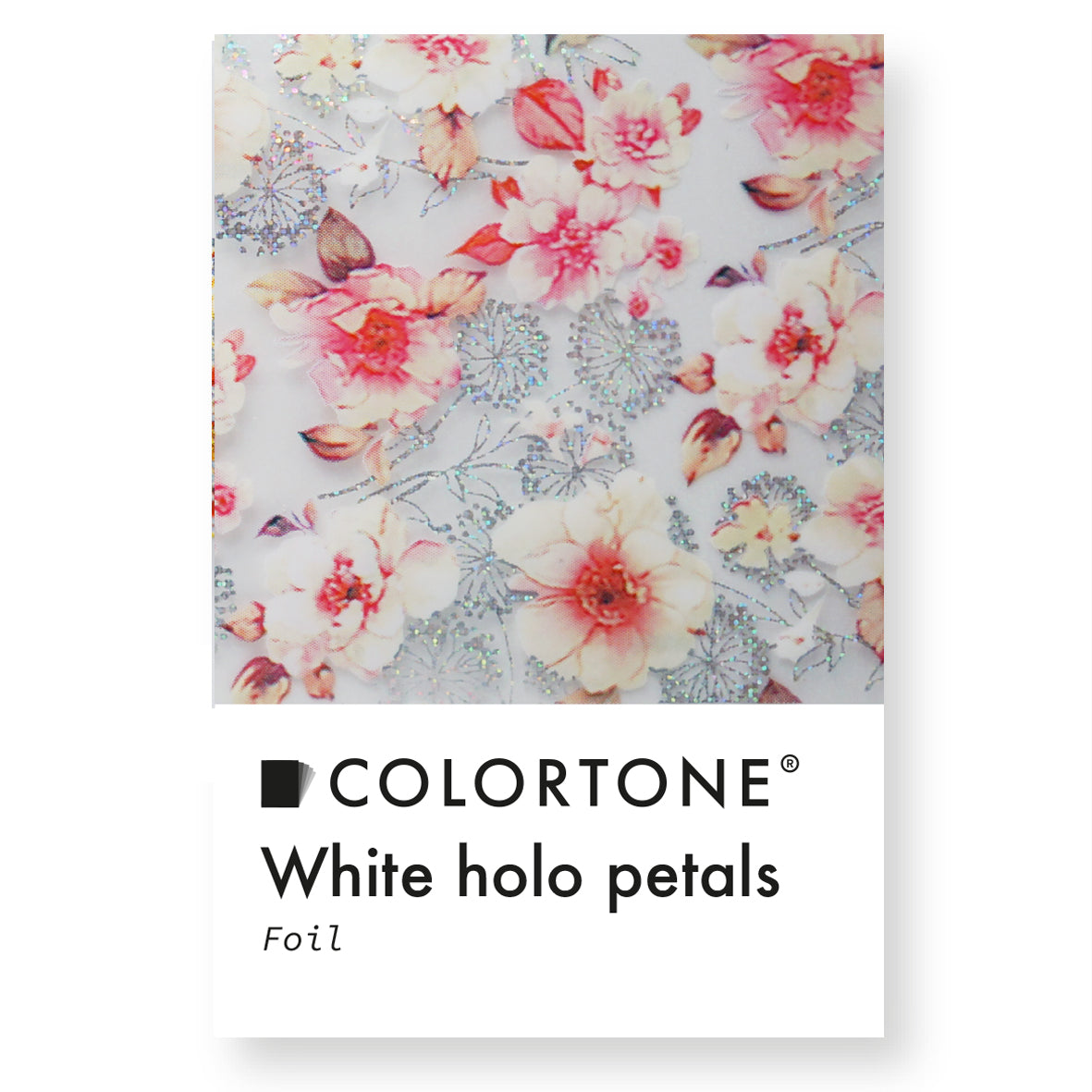 Clear White Holo Petals Foil - Multicolor