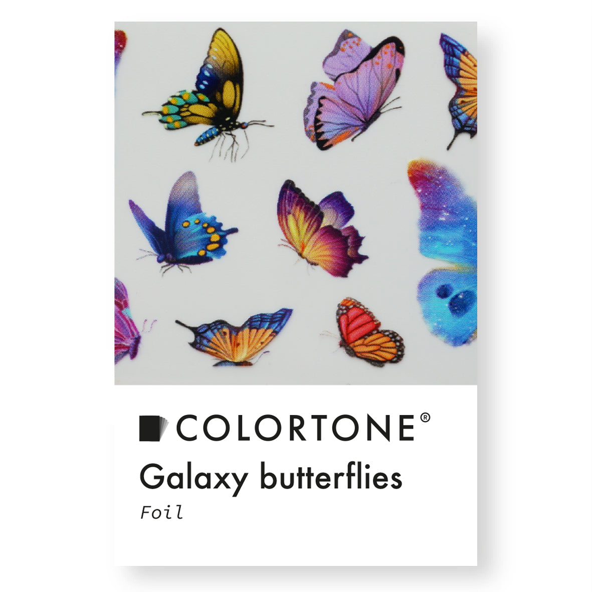 Clear Galaxy Butterflies Foil - Multicolor | Colortone