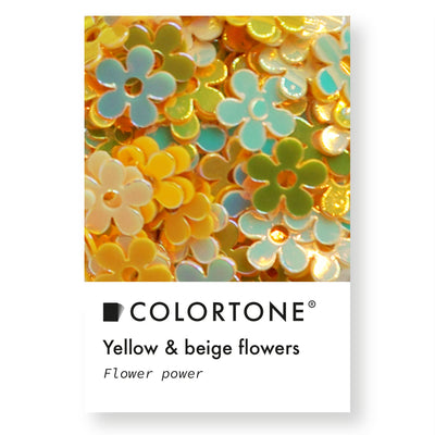 Yellow & Beige Flowers - Accent Glitter