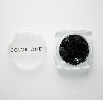 Black Flowers - Inlay Glitter Potje | Colortone